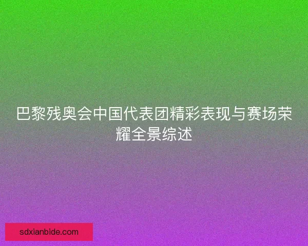 巴黎残奥会中国代表团精彩表现与赛场荣耀全景综述